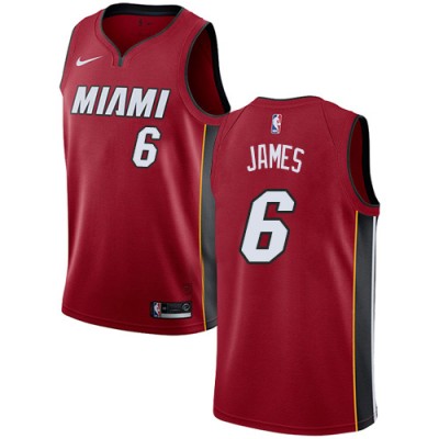 Nike Miami Heat #6 LeBron James Red Youth NBA Swingman Statement Edition Jersey